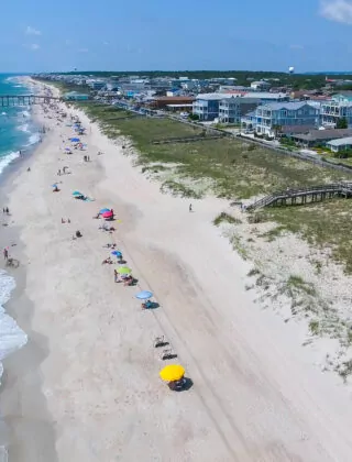 Aerial of Wrightsville Beach.